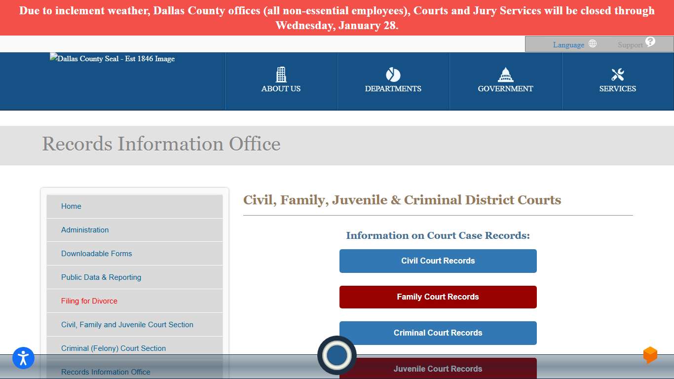 District Clerk Records Information